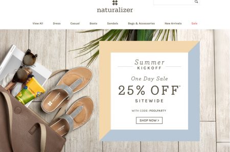 Naturalizer One Day Sale - 25 Off Sitewide Promo Code (May 26)