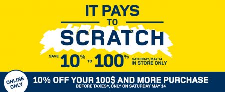 RONA Scratch and Save Event - Save 10 to 100 Off Your In-Store Purchase (May 14)