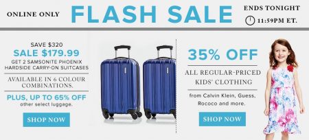 TheBay Flash Sale - 64 Off Samsonite Luggage, 35 Off All Kids' Clothing (May 25)