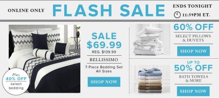 TheBay Flash Sale - $69.99 for Bellissimo 7-Piece Bedding Set, 60 Off Pillows & Duvets (May 18)