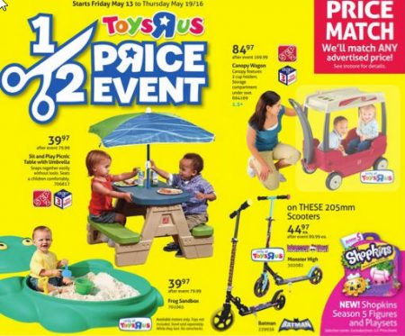 Toys R Us Half Price Event (May 13-19)