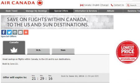 Air Canada North America and Sun Destinations Seat Sale (Book by June 22)