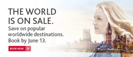 Air Canada The World is on Sale (Book by June 13)