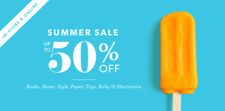 Chapters Indigo Summer Sale - Save up to 50 Off