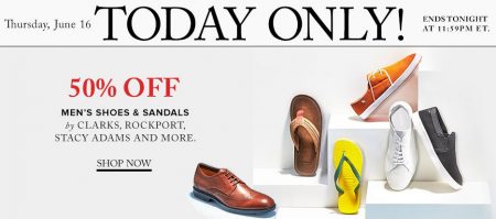 Hudson's Bay Today Only - 50 Off Men's Shoes and Sandals (June 16)