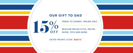 Indigo Extra 15 Off Regular Priced Items Promo Code (Friday-Sunday)