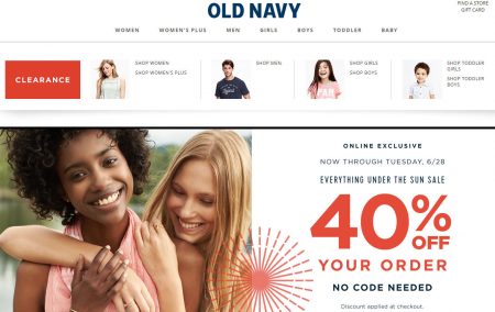 Old Navy 40 Off Your Order (June 26-28)