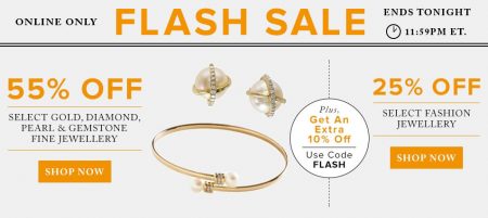 TheBay Flash Sale - 55 Off Gold, Diamond, Pearl & Gemstone Fine Jewellery, Plus Extra 10 Off Promo Code (June 10)