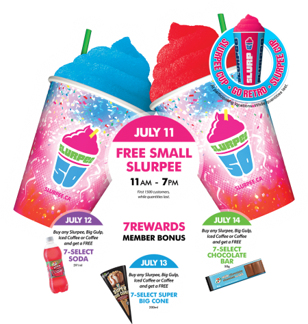 7-Eleven FREE Slurpee Day (July 11, 11am-7pm)