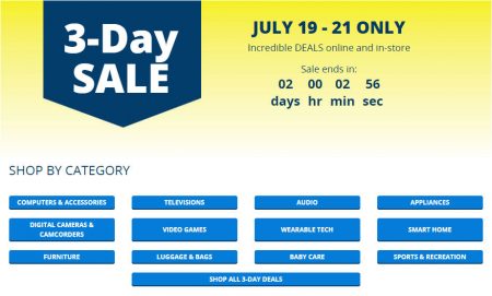 Best Buy 3-Day Sale (July 19-21)