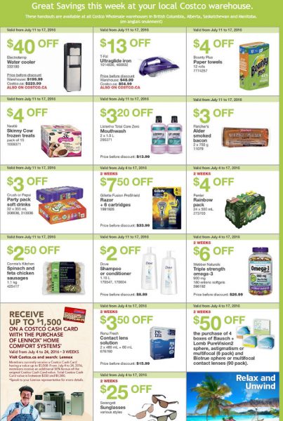 Costco Weekly Handout Instant Savings West Coupons (July 11-17)