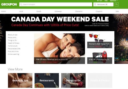 GROUPON Canada Day Weekend Sale - 1,000's of Price Cuts (July 1-7)