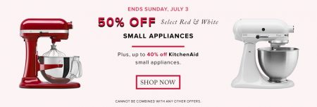 Hudson's Bay 50 Off Select Red & White Small Appliances (July 1-3)