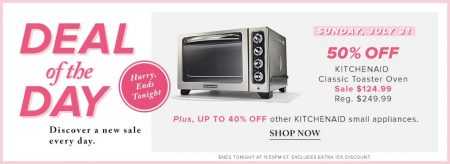 Hudson's Bay Deal of the Day - 50 Off KitchenAid Classic Toaster Oven (July 31)