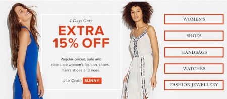 Hudson's Bay Extra 15 Off Promo Code (July 22-25)