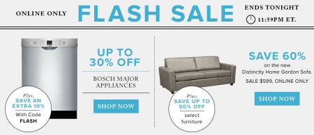 Hudson's Bay Flash Sale - Up to 30 Off Bosch Major Appliances, Up to 50 Off Furniture (July 10)