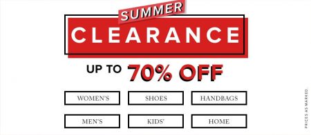 Hudson's Bay Summer Clearance - Save up to 70 Off