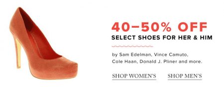 Hudson's Bay Today Only - 40-50 Off Shoes (July 11)