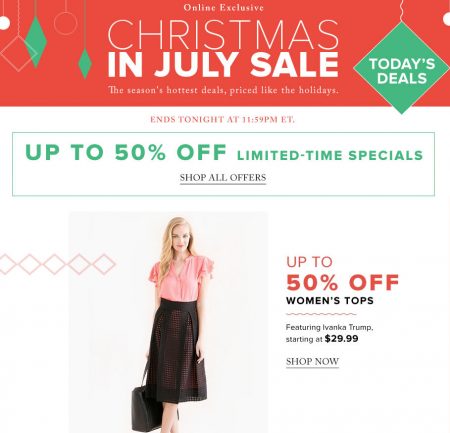 Hudson's Bay Today Only - Up to 50 Off Women's Tops, Up to 40 Off Watches (July 14)