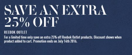 Reebok Save an Extra 25 Off Reebok Outlet (July 13-14)