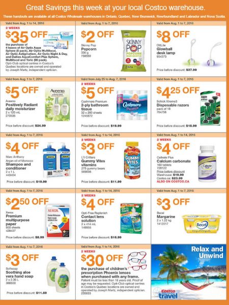 Costco Weekly Handout Instant Savings East Coupons (Aug 1-7)