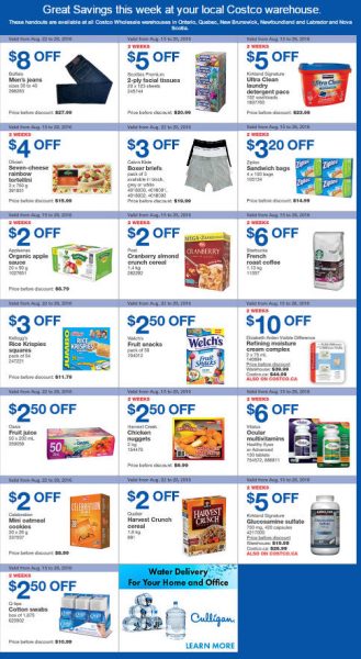 Costco Weekly Handout Instant Savings East Coupons (Aug 22-28)