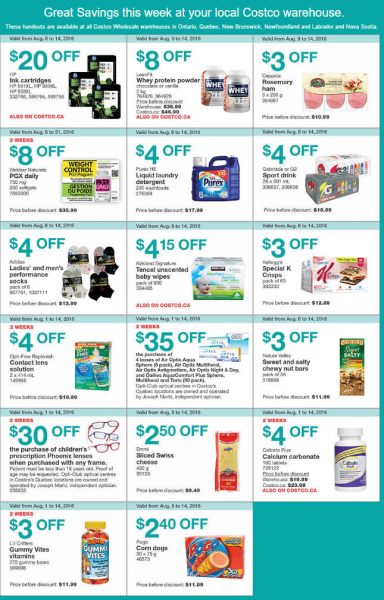Costco Weekly Handout Instant Savings East Coupons (Aug 8-14)