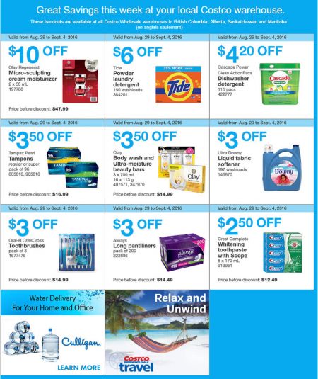 Costco Weekly Handout Instant Savings West Coupons (Aug 29 - Sept 4) A