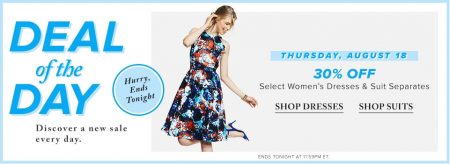 Hudson's Bay Deal of the Day - 30 Off Women's Dresses & Suit Separates (Aug 18)