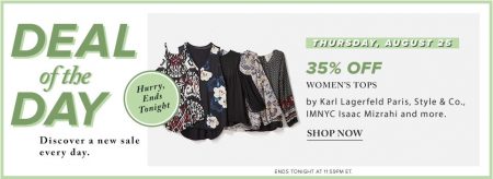 Hudson's Bay Deal of the Day - 35 Off Women's Tops (Aug 25)