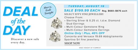 Hudson's Bay Deal of the Day - 70 Off Select EFFY Fine Jewellery (Aug 16)