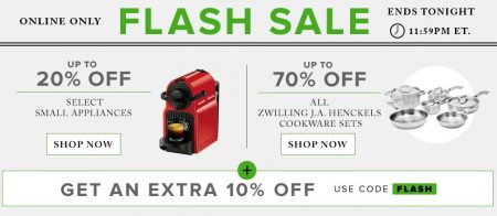 Hudson's Bay Flash Sale - 20 Off Small Appliances, 70 Off Zwilling JA Henckels Cookware Sets Extra 10 Off Promo Code (Aug 23)