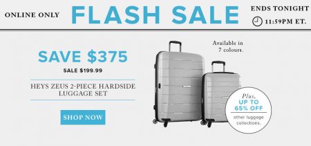 Hudson's Bay Flash Sale - Sale $199.99 for Heys Zeus 2-Piece Hardside Luggage Set - Save $375 (Aug 11)