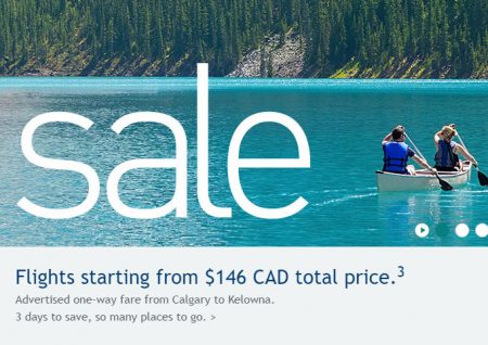 WestJet 3-Day Seat Sale (Aug 9-11)