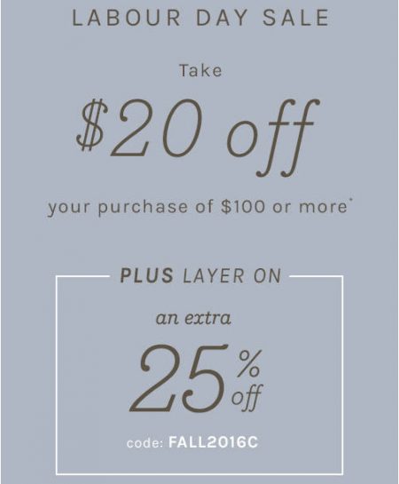 Naturalizer $20 Off Your Purchase of $100 + Extra 25 Off Promo Code (Sept 2-5)