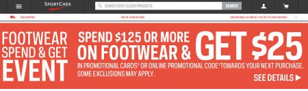 Sport Chek Footwear Spend & Get Event (Until Sept 5)