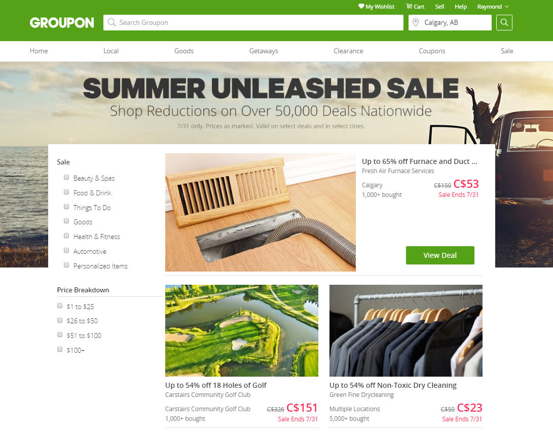 Groupon.com: Today Only – Extra 20% Off Local Deals Promo Code (Aug 1)